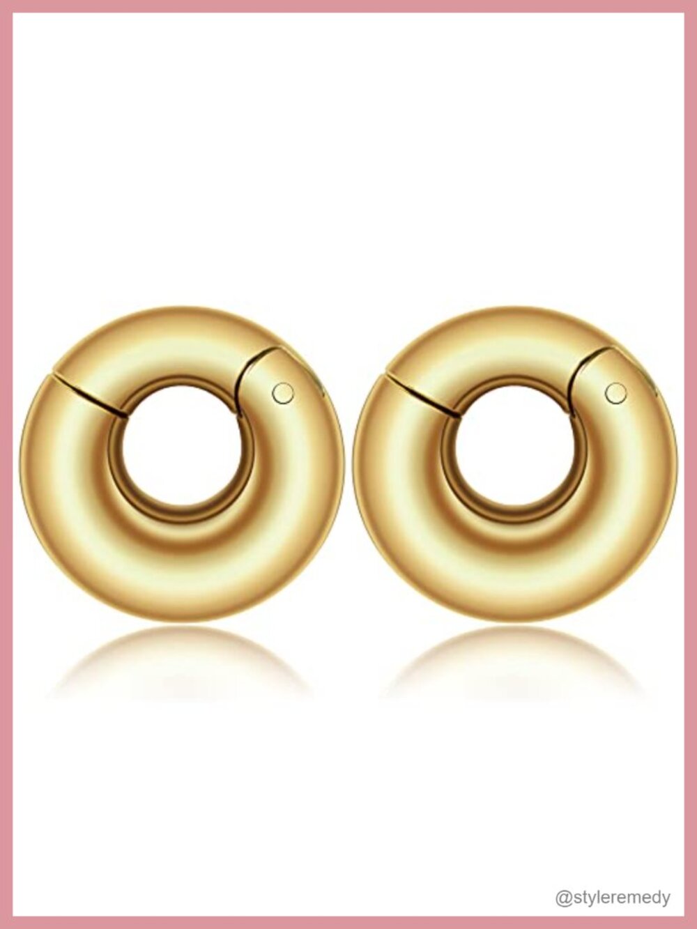 LADEMAYH Stainless Steel Dangle Ear Weights Hoop Earrings for Stretched Ears